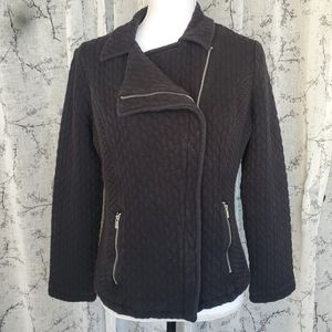 Isaac Mizrahi Quilted Moto Jacket